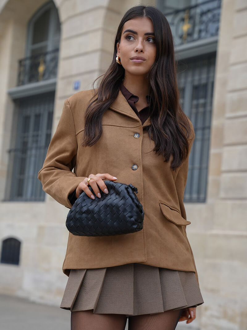 Amelia | Mini Woven Vegan Leather Bag for Women