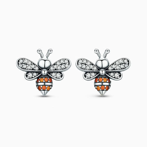 Sparkling Bee Stud Earrings - ShopLorca